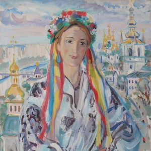 Portrait.Ukrainian artist Gpnzha P. 65-47 cm, oil on canvas