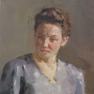 Portrait.Ukrainischen Künstlers Poltavsky V. 27-21 cm, Öl auf Karton, 1960 Jahre