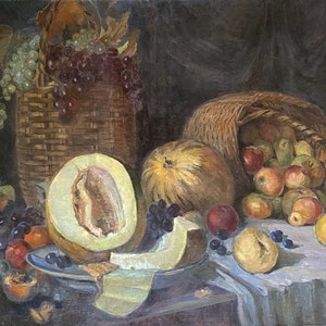 Still life. Oil painting original Ukrainian artist Belyansky A. 120-160 cm oil on canvas 1971year