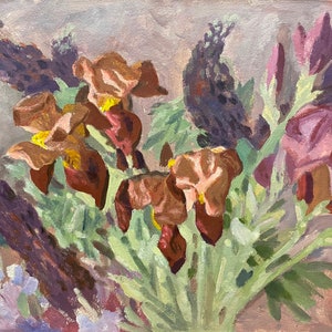 Naturaleza muerta. Pintura al óleo original del artista ucraniano Kozhekov A. 39-48 cm cartón óleo década de 1980