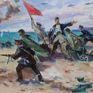 Marins. Artiste ukrainienne Shurupov K. 30-39 cm, huile sur carton années 1970