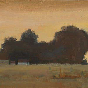 Paisaje. Artista ucraniano Polyakov S. 25-34 cm, óleo sobre cartón, década de 1990