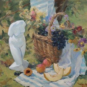 Still life .Original oil painting Ukrainian artist Belous V. 50-60cm oil on canvas 2003year