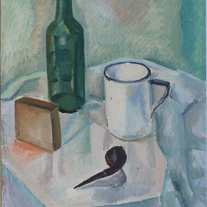 Still life. Oil painting original by Ukrainian artist Voziyanov A. 47-36cm oil on cardboard 1980s