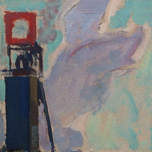 Pintura al óleo original del artista ucraniano Chernikov V. 19-37 cm cartón óleo década de 1970