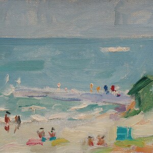 Boceto. Pintura original del artista ucraniano Yatsenko V. 18-24 cm, lienzo sobre cartón, óleo, 1966