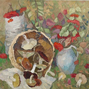 Still life autumn. Oil painting original Ukrainian artist Zorko Yu. 60-65 cm oil on canvas