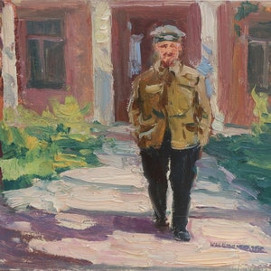 Lénine. Artiste ukrainien Poltvsky V. 21-32 cm, huile sur carton, années 1970