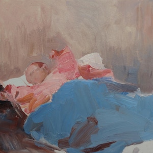 Boceto. Pintura original del artista ucraniano Yatsenko V. 23-32 cm, óleo sobre cartón.