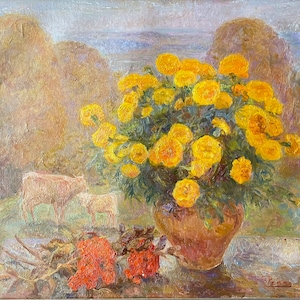 Chernobrivtsi. Oil painting original Ukrainian artist Repka V. 65-75 cm oil on canvas 1986year