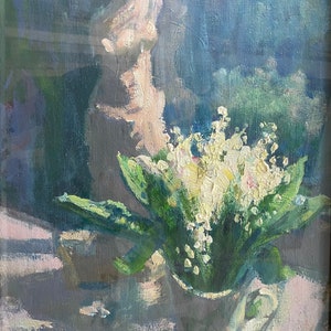 May greeting. Oil painting original Ukrainian artist Repka S. 70-50 cm oil on canvas