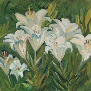 Flores. Pintura original de la artista ucraniana Zakharova, 48-64 cm de largo, óleo sobre cartón, década de 1980.