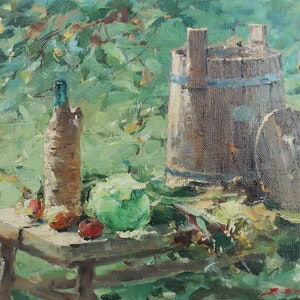 Still life. Original oil painting by Ukrainian artist Belous V. 21-30cm oil on canvas on cardboard