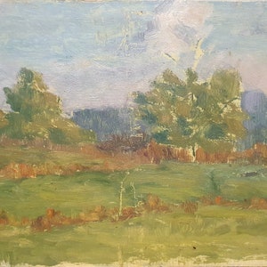 Scenery. Oil painting original Ukrainian artist Erlich V. 23-38cm oil on cardboard 1970s