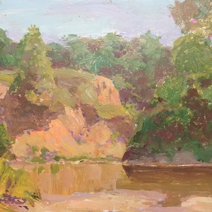 Scenery. Oil painting original Ukrainian artist Yambikh O.I. 22-30cm oil on cardboard
