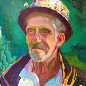 Portrait eines Mannes. Ölgemälde original Ukrainischen Künstlers Pavlenko L. 48-33 cm Öl auf Leinwand