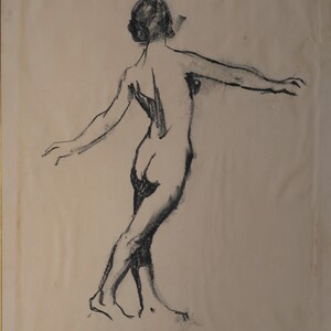 Drawing. Ukrainian artist Lesnitskaya L. 37-27cm graphic paper