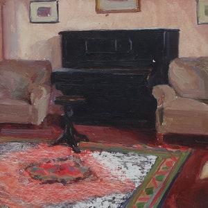 Entwurf für das Bild „Lenin in Smolny“. Ukrainischen Künstler Nasedkin A. 23-29 cm, Öl auf Pappe, 1958 Jahr