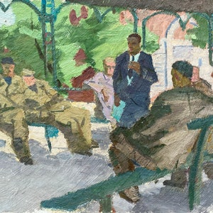 Boceto. Pintura al óleo original del artista ucraniano Chernikov V. 40-57 cm cartón óleo década de 1970