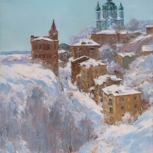 Scenery. Original oil painting by Ukrainian artist Belous V. 55-45cm oil on canvas