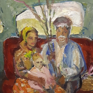 Oil painting original Ukrainian artist Lavrinenko V. 40-36 cm cardboard oil 1970s