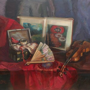 Art. Oil painting original by Ukrainian artist Milyar E. 89-100 cm oil on canvas 1980s