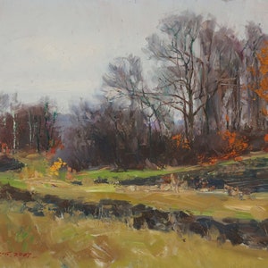 paysage.Artiste ukrainien Tishchetsky V.35-49 cm, huile sur carton