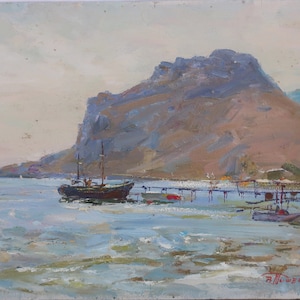 Paysage. Artiste ukrainien Tishchetsky V. 35-49 cm, huile sur carton