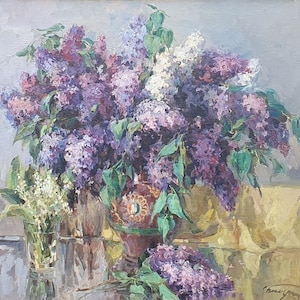 Still life. Oil painting original socialist realism Ukrainian artist Besedin S.F. 82-96 cm oil on canvas 1954