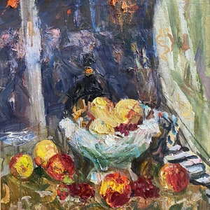 Snow Calvin. Oil painting original Ukrainian artist Repka S. 60-55 cm oil on canvas