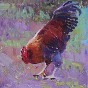 Recherche.Artiste ukrainien Yalansky A.18-24 cm, huile sur toile sur carton