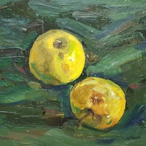 Naturaleza muerta. Pintura al óleo del artista ucraniano Gorbenko A. 21-30 cm óleo sobre cartón década de 1970