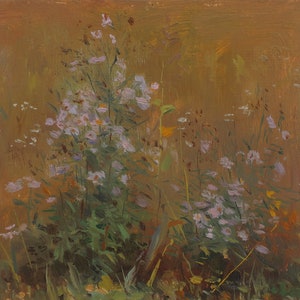 Paisaje. Artista ucraniano Poltavsky V. 17-18 cm, óleo sobre cartón, años 1960
