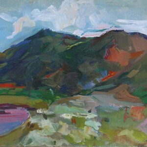 Soir.Artiste ukrainienne Ganja T. 39-48 cm, huile sur carton