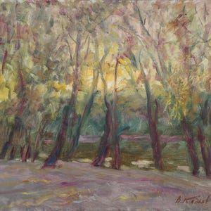 Sunset. Original painting by Ukrainian artist Kikinev V. 51-60 cm, oil on canvas