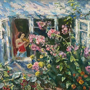 Southern Sonata. Oil painting original Ukrainian artist Repka S. 75-90 oil on canvas
