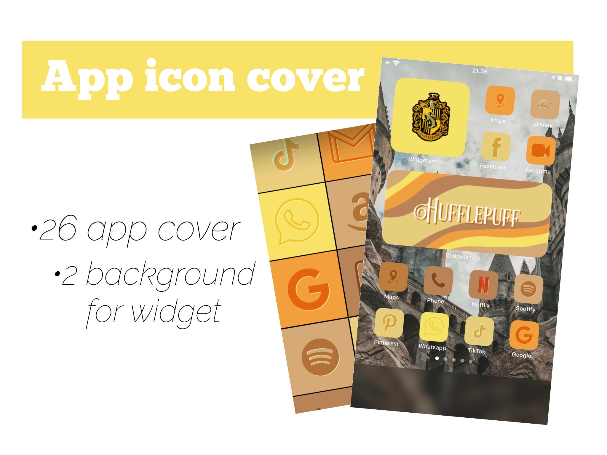 Hufflepuff Icon Yellow Icon Cover Aesthetic Icons Etsy