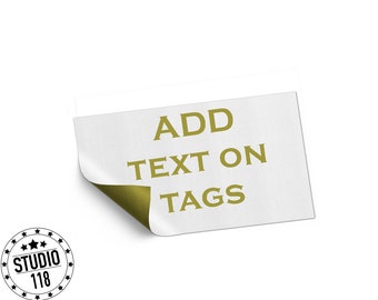 Add On listing only for edit text on tags - digital file