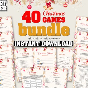 Printable Christmas Group Games Fun Family Holiday Games - Etsy