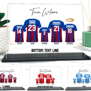Custom Soccer Team Jersey Plaque - Personalized Club Shirt Acrylic Keepsake for Team, Dad & Family