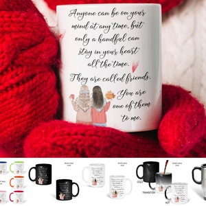 A Handfull Friends In Your Heart Mug, Valentine Coffee Mug, Hot Tea Cup, Birthday Gift For Friend, Valentine Gift For Friend _024