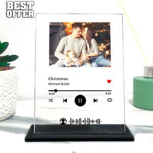 Personalized Music Plaque: Custom Acrylic Photo Song Gift