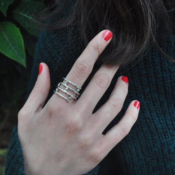 Bague faite main en argent 925, bague confortable au quotidien