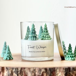 Forest Whisper Candle With Gift Box/ Tree Scented Soy Candle/ Home decor/ For Plant Lover/ Housewarming Gift/For Loved One/Mother's Day Gift