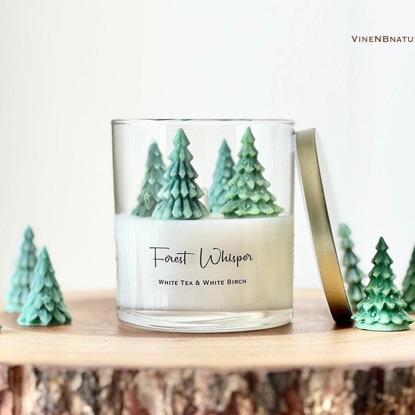 Forest Whisper Candle With Gift Box/ Tree Scented Soy Candle/ Home decor/ For Plant Lover/ Housewarming Gift/For Loved One/Mother's Day Gift