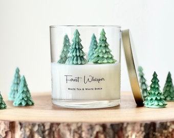 Forest Whisper Candle With Gift Box/ Tree Scented Soy Candle/ Home decor/ For Plant Lover/ Housewarming Gift/For Loved One/Mother's Day Gift