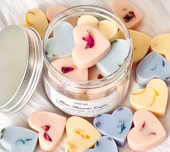 Mini Heart Handmade Soap | Natural Oatmeal Soap with Essential Oil | Vegan Soap | Party Favors | Small Gift for Her