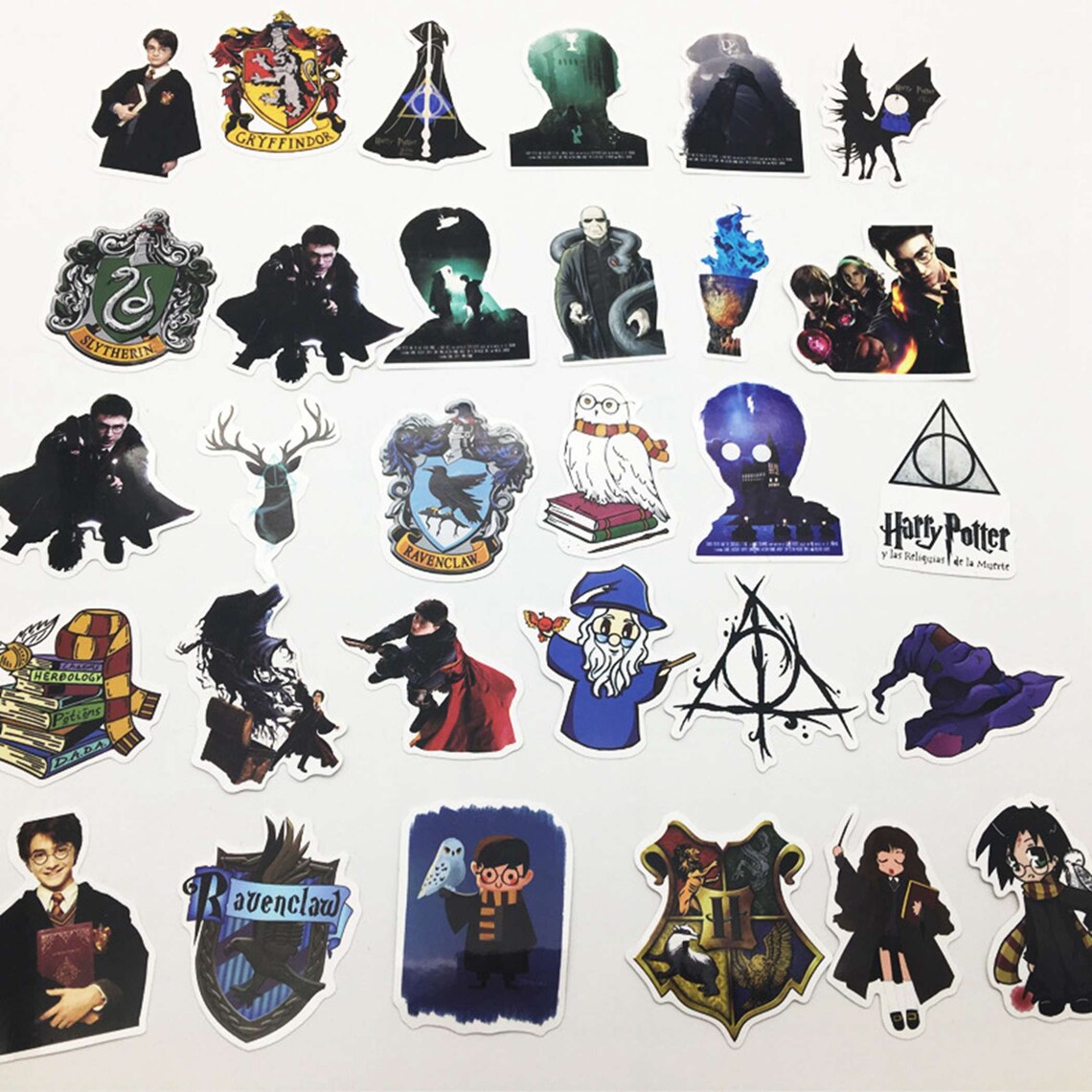 50 PCS Q Version Of Harry Stickers Pack Cute Cartoon Potter Etsy