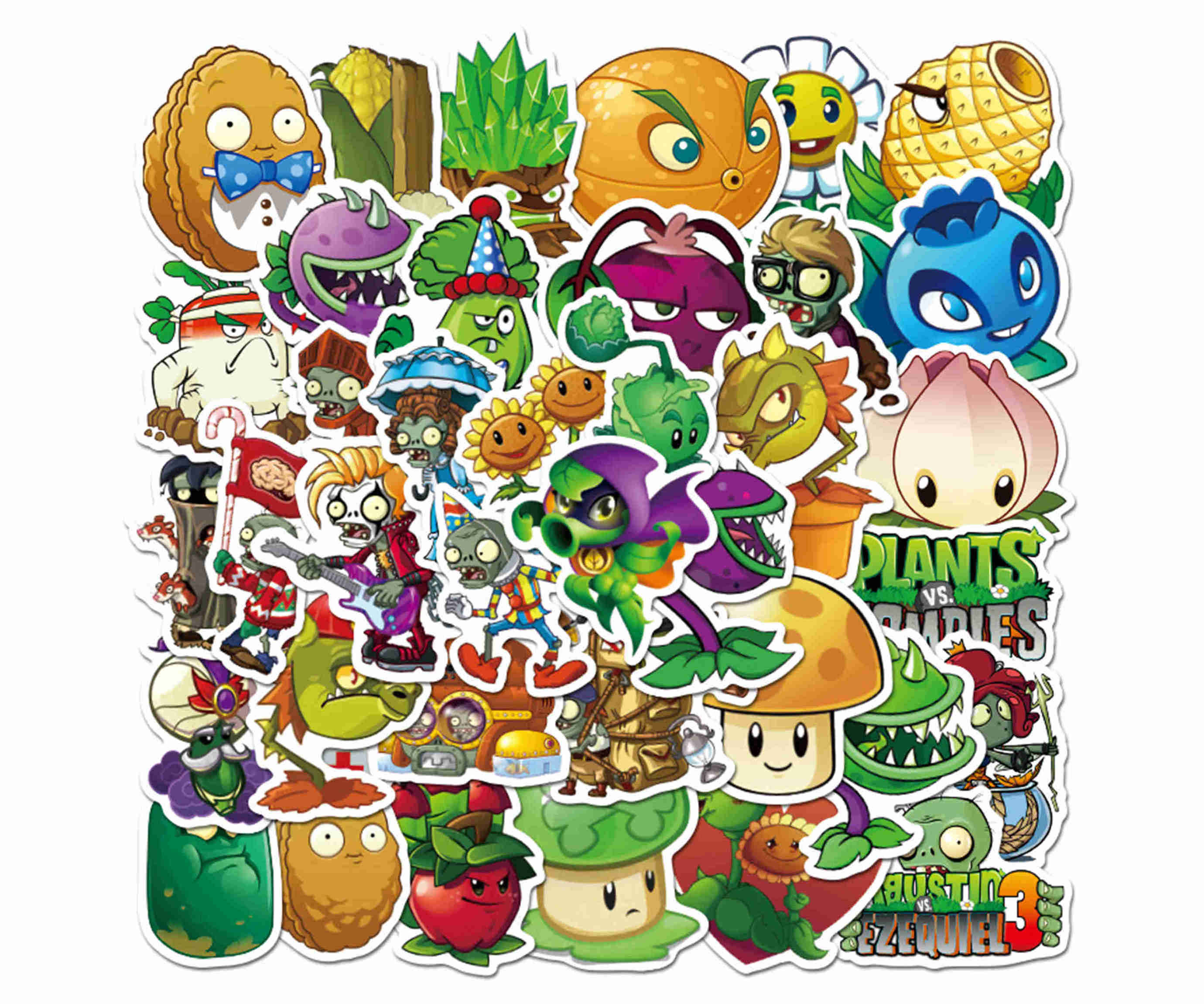 50 PCS Plants VS Zombies Stickers Pack kann zum Auto Etsy