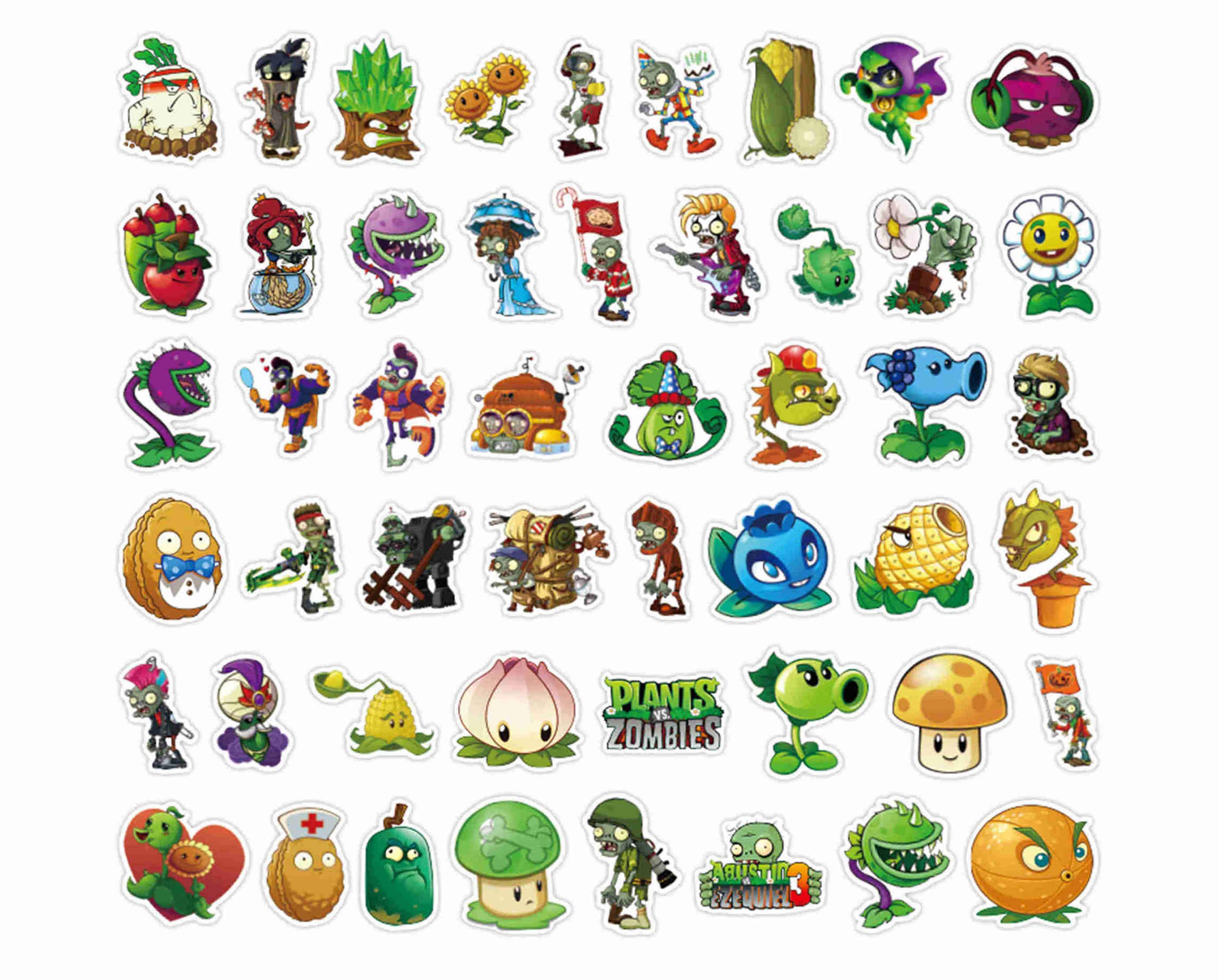 50 PCS Plants VS Zombies Stickers Pack kann zum Auto Etsy